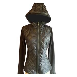 ATHLETA Vortex Jacket Size Small Full Zip Running Layering Fleece Thumb Holes